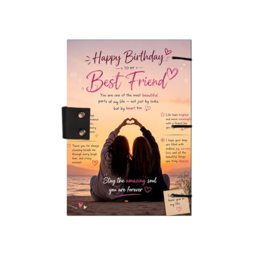 Image of Happy Birthday Bestie Diary Notebook 7x5 Inch 160 Pages Unruled Journal for Notes