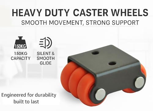Image of 4pcs Castor Wheel Roller Baby Sixer Fix Caster Wheels Size: 20mm | 150Kg Load Capacity Heavy Duty for Trolley, Furniture, Table, Bed, Office - Pack of 4pcs