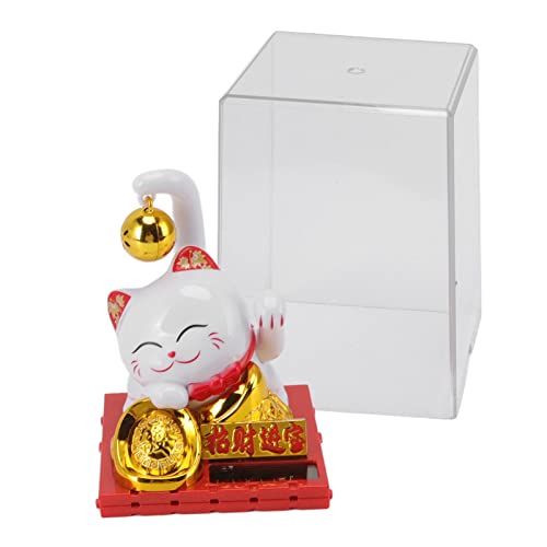 Luqeeg Une Statue en Céramique de Chat Chanceux, Chat Porte Bonheur Chinois Décoration Chinoise Feng Shui Chat Chanceux Statue du Chat Chanceux Décoration...