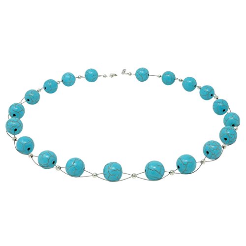 Collier da donna con howlite turchesi