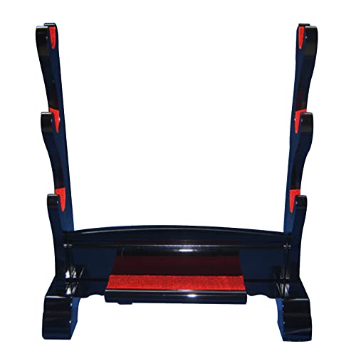 Support d'affichage d'épée Katana présentoir sur pied noir multi-couche