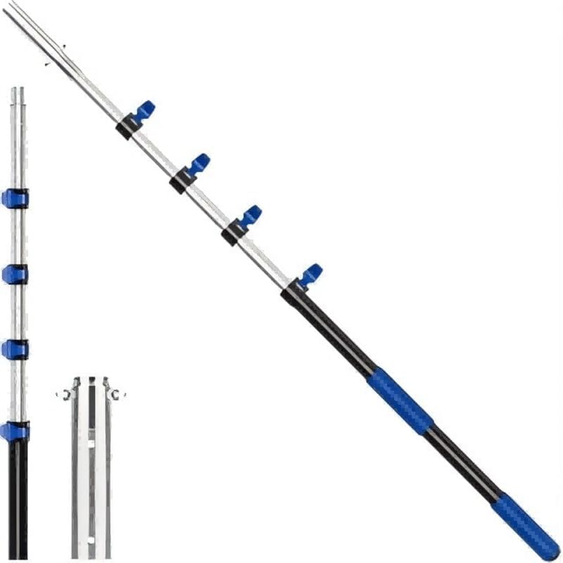 Pool Pole Telescopic 24FT Heavy Duty Aluminum, 24 Ft Extension/Extendable Telescoping Tool for Above Ground/Inground Swim Cleaning Supplies Accessory, Skimmer/Brush/Net/Vacuum Head/Leaf Rake/Mesh etc.