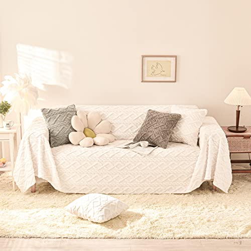 Housse de canapé 5 places double face en jacquard extensible premium - 2