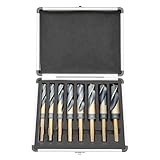 Pro Edge 8pcs Reduced Shank Drill Bit Set, M2 HSS Metal Drill Bits for Wood Plastic, 135° Split Point...