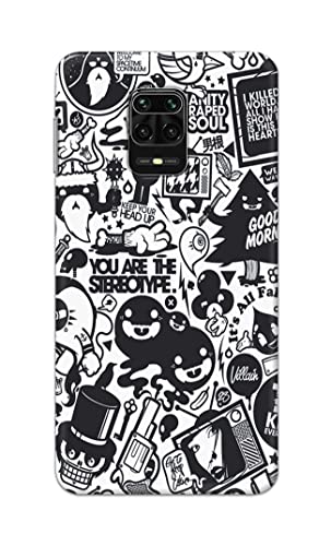 Image of Printed Hard Back Cover Case for Mi Redmi Note 10 Lite Back Cover (Mixed Cartoon) -203