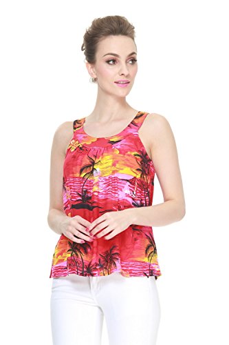Image of Hawaii Hangover Family Matching Hawaiian Clothes, Sunset Red | Family matching Hawaiian outfits, Sunset Red, lightweight rayon, machine washable, tropical floral print, luaus, cruises