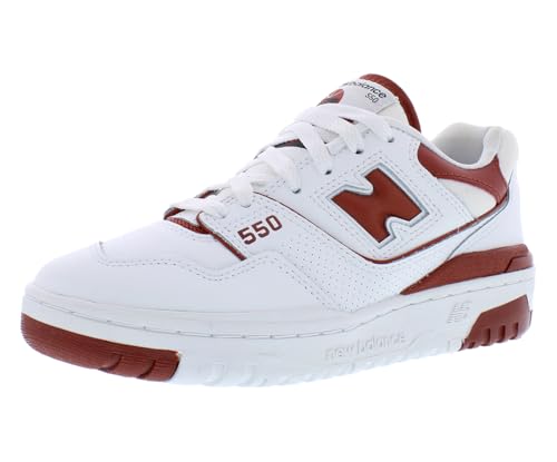 New Balance 550 Womens White Brick Red Size 8
