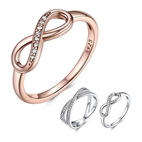 Bestyle Rose Gold Infinity Band Ring Cover