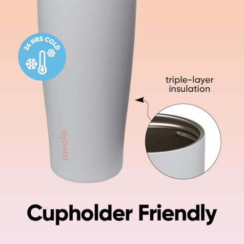 Image of Owala FreeSip Tumbler - Stainless Steel - 40-oz. - Mint /Purple Beach House