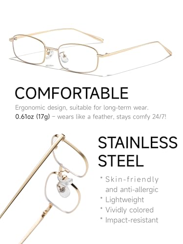 Image of Retro Blue Light Blocking Glasses Lightweight Siren Style Protection Anti Eyestrain TV Computer Gaming for Women Men