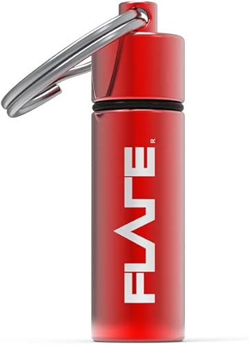 Flare Audio Capsule Red - Llavero resistente de aluminio ligero, resistente al agua