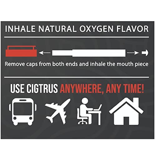 Cigtrus Oral Fixation Craving Relief 3 Pack Quit Smoking Aid Tobacco Free Nicotine Free Non-Electric Support Citrus Lime Mint Flavor Oxygen Inhaler #TOP4