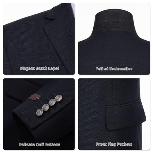 Men's Classic Fit Blazer Sport Coat 2 Button Lightweight Stretch Suit Jacket for Business & Daily3