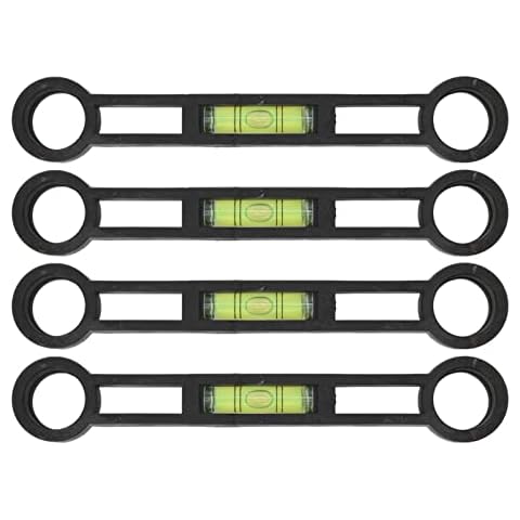 BuyWeek Curved Foot Level, 4Pieces Mix Water Valve Curved Foot Level DIY Repair Level Measuring Tools for Shower Faucet Cover