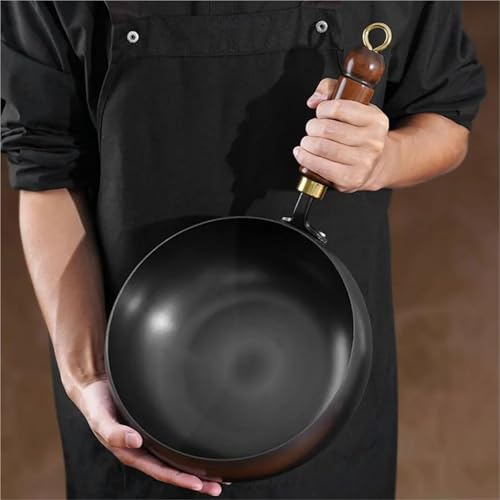 Wok de hierro macizo sin recubrimiento 28 cm con tapa miniatura 4
