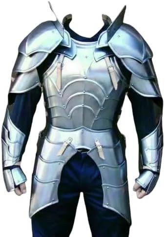 Medieval Knight Armor Set LARP Costume Armour Set Best for Gift Silver