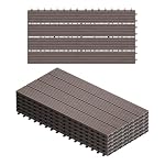 WOLTU – WOLTU WPC Fliese, Terrassenfliesen Holz-Optik, Bodenbelag mi