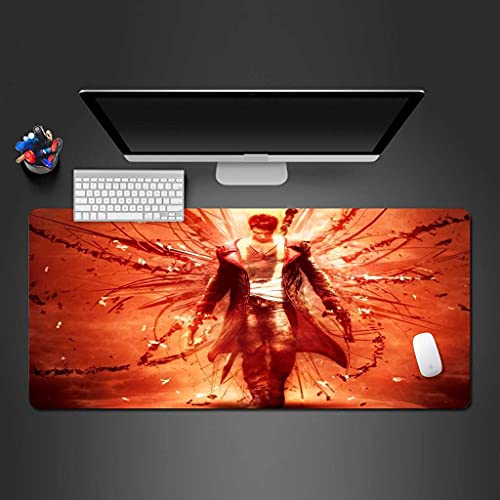 Tapis de souris gamer 1000x500 mm XXL tapis de bureau motif 3D rouge en caoutchouc anti-glissant
