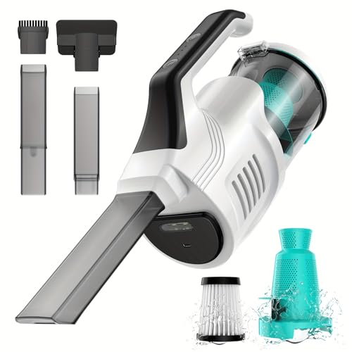 Image of Cordless Vacuum Cleaner for Car & Home | 2X Powerfull Suction, Dual Mode Battery 6000mAh & 12V DC Car Port | High Power Portable Lightweight Wireless Vacuum (Cyclone Vacuum Cleaner Modle 1)