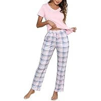 Litherday Pijama Mujer Algodón Verano Conjunto de Pijamas 2