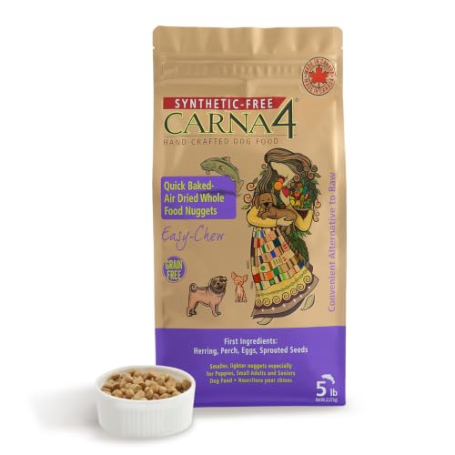 CARNA4 Gentle Quick-Baked Air-Dried Dog Food, Fish Recipe, Easy-Chew, 5lb