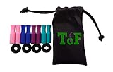 12 Pc Set of Silicone Straw Tips for Metal and Stainless Steel Straws | Bonus: 4 Silencers | Multi-color Food-Grade Straw Covers and Silencers