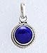Avicrafts Lapis Lazuli Stone 925 Sterling Silver Pendant Necklace For Women Girls- Natural Gemstone Solitaire Handmade Pendant