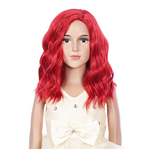 Image of PATTNIUM Kids Children Red Wig for Girls Short Wavy Red Wig Cosplay Halloween Party Costume Synthetic Wigs