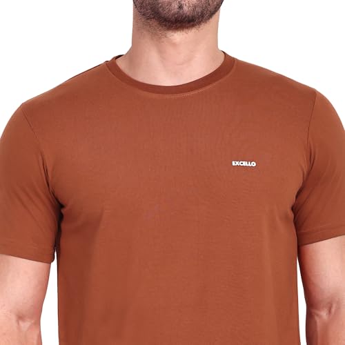 Image of EXCELLO Men's 100% Pure Cotton T-Shirt || Super Soft, Breathable, Premium Material.