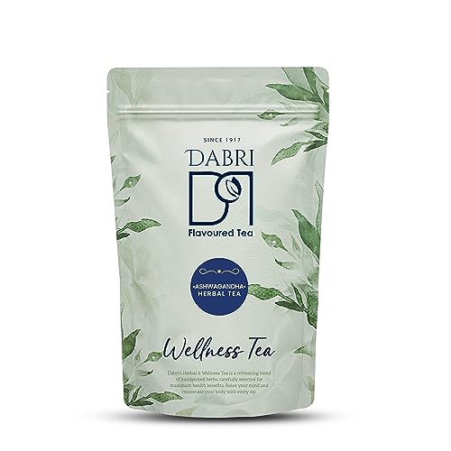 Image of Dabri Ashwagandha Herbal Tea 100gm Pouch| Pure Natural Taste | Rich in Antioxidants Detox Tea| Supports Cognitive Health |Herbal Blend for Stress Relief & Inner Balance | Relieves Anxiety & Tension