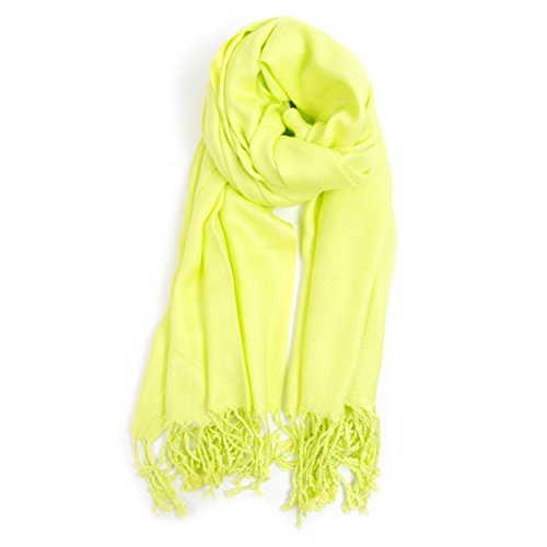 boxed-gifts Soft & Silky 100% Pashmina Scarf with Tassels - Elegant Scarf Shawl Wrap + Lightweight Solid Scarf for Women