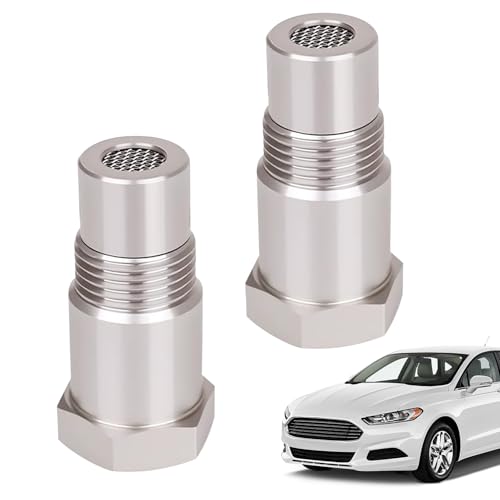 Spark Plug Non Fouler O2 Sensor - Stainless Steel O2 Sensor Plug - Automotive Replacement Connector for Engine Bypass Drain Spark Drip Repair Oil Vehicles