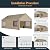 Shintenchi Portable Garage Canopy,12x20 FT Heavy-Duty Design Carport,Carport Canopy with Side-Opening Removable Door & Roll-Up Window,Portable Car Port for Car, Truck, Boat,Khaki
