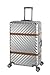 Produktbild TRAVELHOUSE Paris Reisekoffer Koffer Trolley Reisegepäck Größe: L 2 integrierte TSA Schlösser 360° Doppelzwillingsrollen Polycarbonat Hartschale Alu-Teleskopgriff Silber Alu- Rahmen