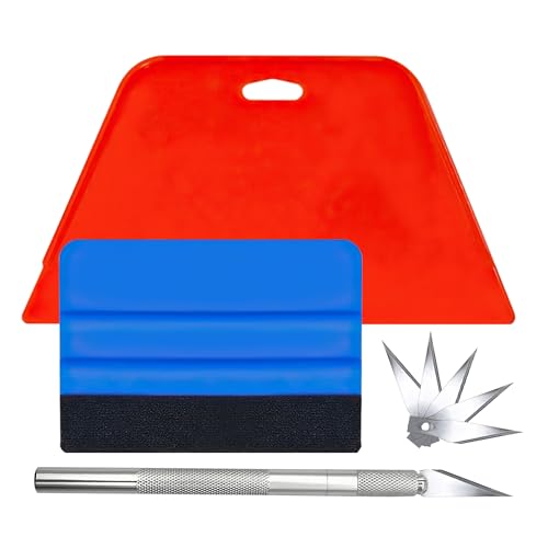 8 Pcs Vinyl Wrap Tools Kit Wallpaper Smoother Tool for Peel and Stick Wallpaper Wallpaper Tools for Vinyl Wrap Including Scutter Replace The Blade and Smoother Car Wrapping and Contact Paper