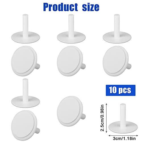 LUTER 10 Stück Entenstecker, Selbstklebender Rubber Duck Halter aus Kunststoff für Jeep Armaturenbrett, Duck Plug-Halterung für Jeep Dekorationsdisplay, Rubber Duck Nicht Enthalten (Weiß)