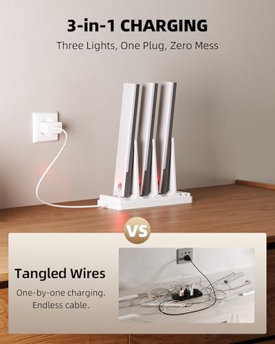 ezvalo 6-pack under cabinet lighting with charging station 2000mah rechargeable wireless motion sensor lights 3 color temps dimmable timer magnetic with remote control for kitchen closet stair