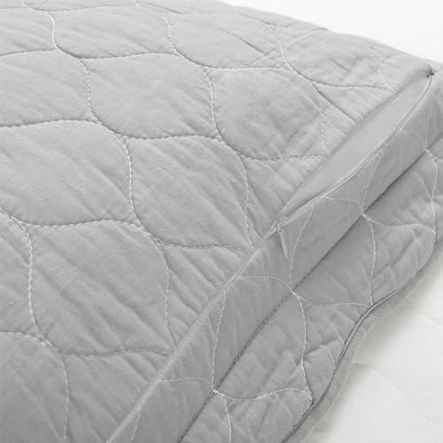 Lush Decor Coastal Chic Scalloped Edge Reversible Cotton Quilt 3 Piece Set, Full/Queen, Gray & White - Queen Bedding Set - White Quilt - Coastal Decor by Lush Decor - Image 7