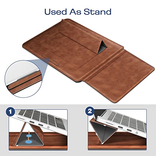 Fintie EZBT015US Sleeve Case For Macbook Air 13.6 M3 M2 A3113 A2681/Macbook Pro 14 A2992 A2918 A2779 A2442/Macbook Pro 13 M2 (2016-2023)/Macbook Air 13.3 - Pu Leather Slim Bag Cover thumb #3