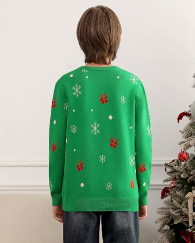 Runhit Boys Ugly Christmas Sweater Kids Funny Crew Neck Knitted Christmas Pullover For Xmas Holiday 3 Runhit Boys Ugly Christmas Sweater Kids Funny Crew Neck Knitted Christmas Pullover For Xmas Holiday - Image 4