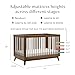 Babyletto Scoot 3-in-1 Convertible Baby Crib - GREENGUARD Gold Certified - Convertible Crib to Toddler Bed and Daybed - Baby Bed with 4 Adjustable Heights - Wooden Crib - Natural Walnut