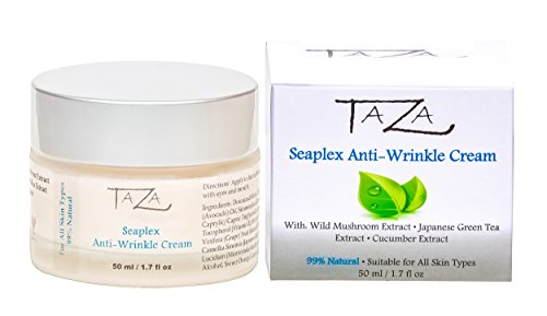 Premium Taza Natural Anti-Wrinkle Facial Cream, 1.7 fl oz â™¦ Radiant Appearance â™¦ Contains: Jojoba, Avocado & Grapeseed Oils, Vitamin E, Grapeseed, Wild Mushroom, Green Tea, & Cucumber Extracts