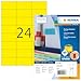 Produktbild HERMA 4406 Farbige Etiketten gelb, 100 Blatt, 70 x 37 mm, 24 pro A4 Bogen, 2400 Stück, selbstklebend, bedruckbar, matt, blanko Papier Farbetiketten Aufkleber
