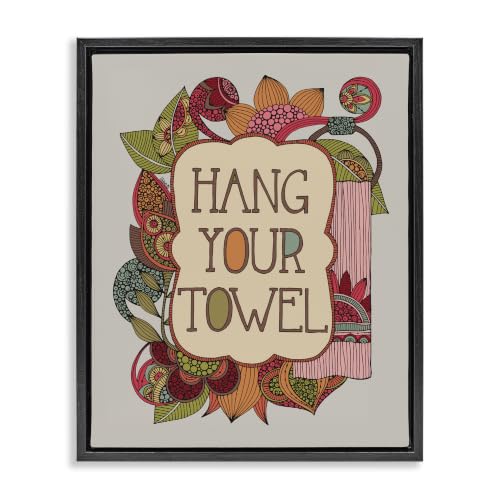 Floral Mandala Bathroom Rules, 25 x 31 Inch Canvas in Floater Frame
