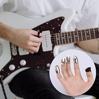 AIEX 6 Pièces Réglable Doigts Plectres Médiators Picks Ensemble Comprenant 4 Pièces Doigts Pouce en Acier Inoxydable et… - Les Beatles, Paul McCartney, John Lennon, RIngo Starr, George Harrison AIEX 6 Pièces Réglable Doigts Plectres Médiators Picks Ensemble Comprenant 4 Pièces Doigts Pouce en Acier Inoxydable et… – Image 5