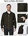 WenVen Men's Fashion Canvas Jacket Military Utility Jacket (Army Green,3XL)