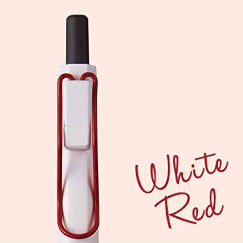 Caneta esferográfica uni Jetstream Edge 0,28 mm à base de óleo, corpo branco e vermelho (SXN100328W.