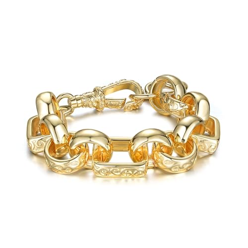 Bracelet maillons gitans plaqué or de luxe THE BLING KING 10mm élégance et opulence masculine