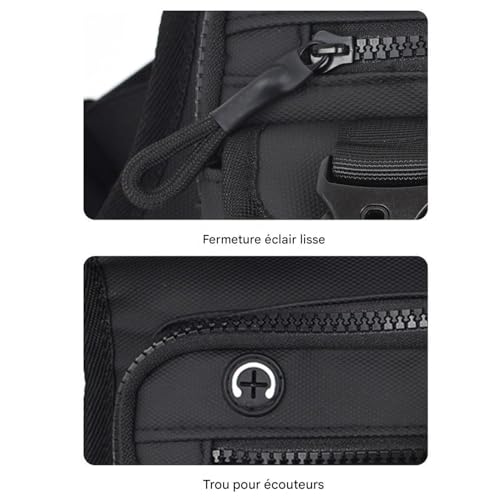 Pochette téléphone légère de poitrine pour courir sans gêne