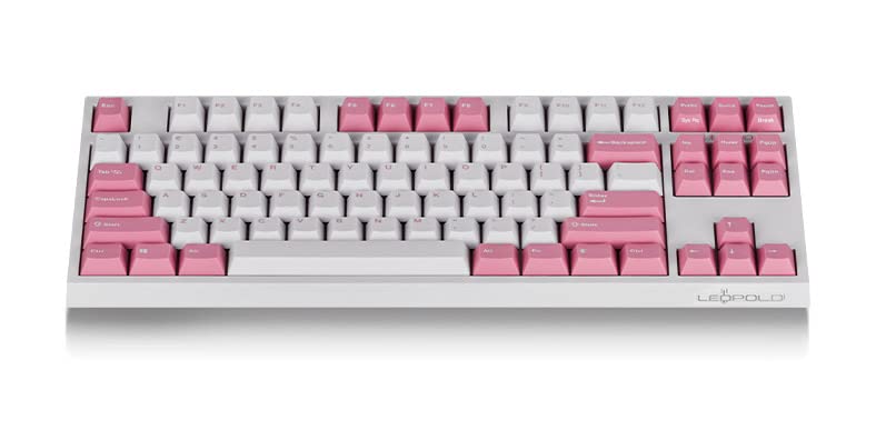Amazon.com: Leopold FC750RBT White/Pink TKL Bluetooth PD Double